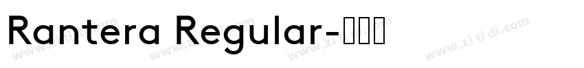 Rantera Regular字体转换